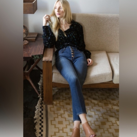 Veronica Beard Denim - Veronica Beard Dark Blue Debbie High Rise Jeans 29